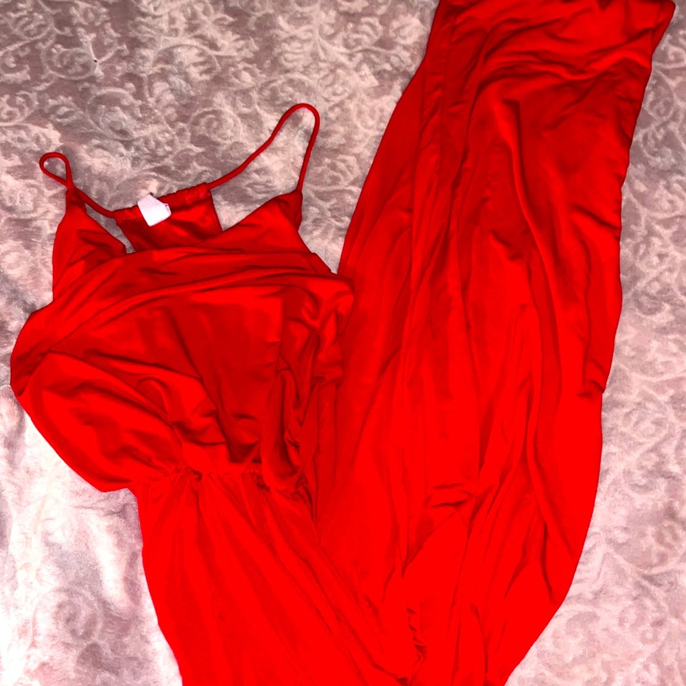 EUC- Olivia K stretch waist jumpsuit size M